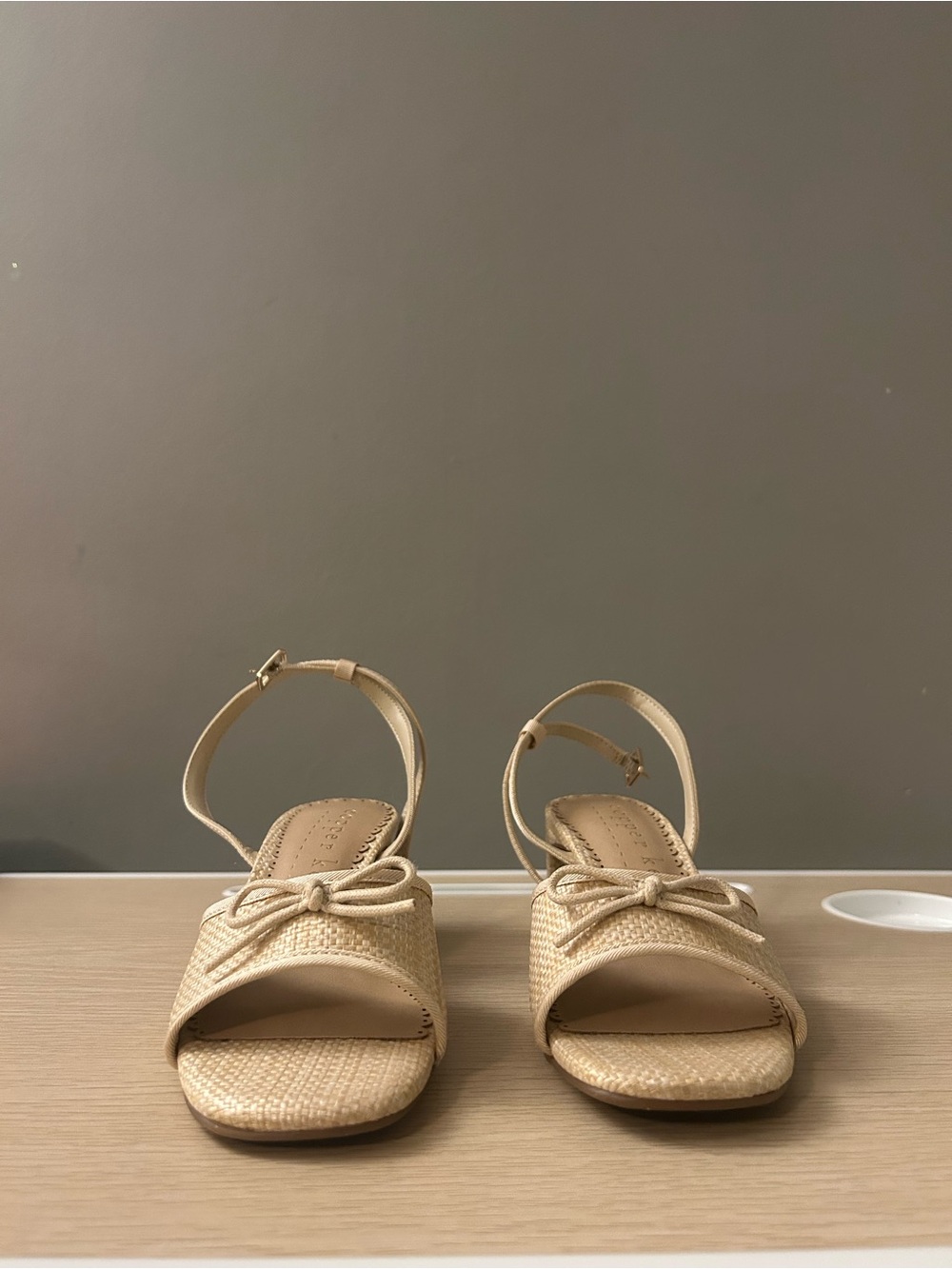 Girls' Kape Raffia Bow Ankle Strap Dress Sandals (Youth)